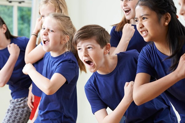 Children participating in drama activities in NSW